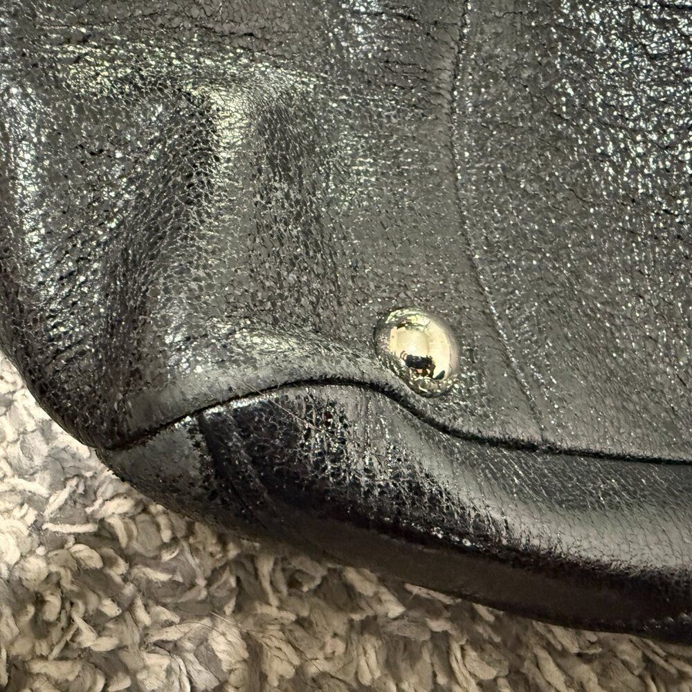Prada Cervo Lux Chain Large Black Leather Tote - Picture 8 of 16